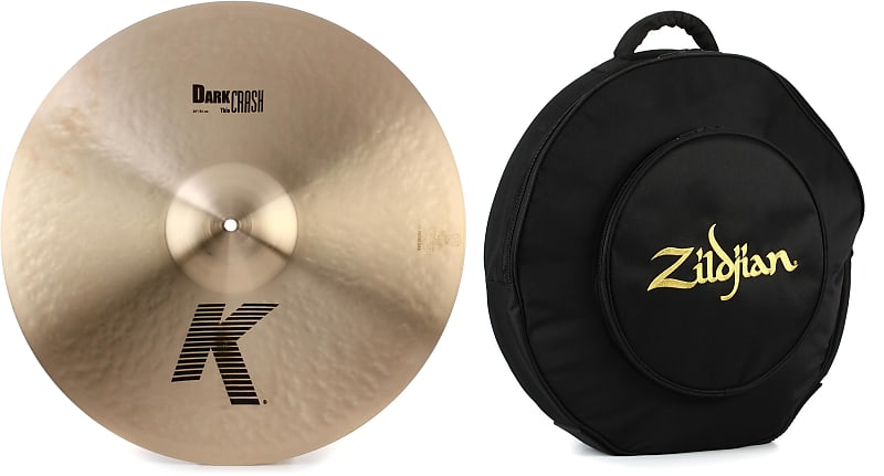 Zildjian 20 inch K Zildjian Dark Thin Crash Cymbal  Bundle with Zildjian Deluxe Backpack Cymbal Bag 22" image 1
