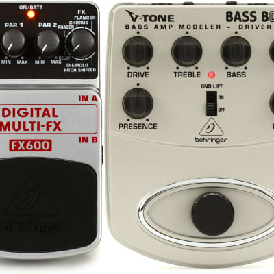 Behringer FX600 Digital Multi-FX Pedal Bundle with Behringer BDI21