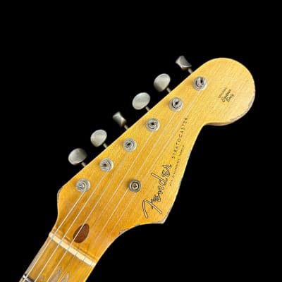 Mint Fender Custom Shop LTD 70th Anniversary 1954 Stratocaster Heavy Relic 2-Color Sunburst w/case image 5