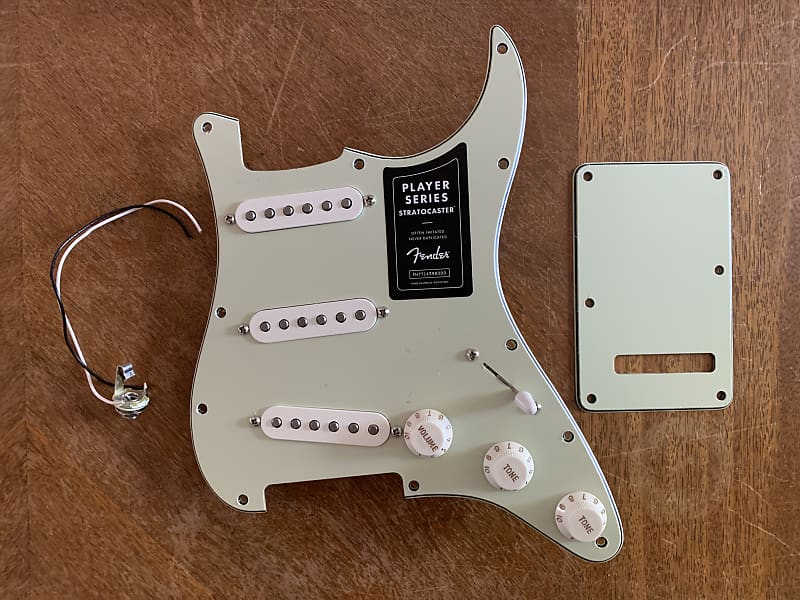 Fender Player Series Stratocaster Loaded Pickguard and Tremolo Plate in Mint image 1