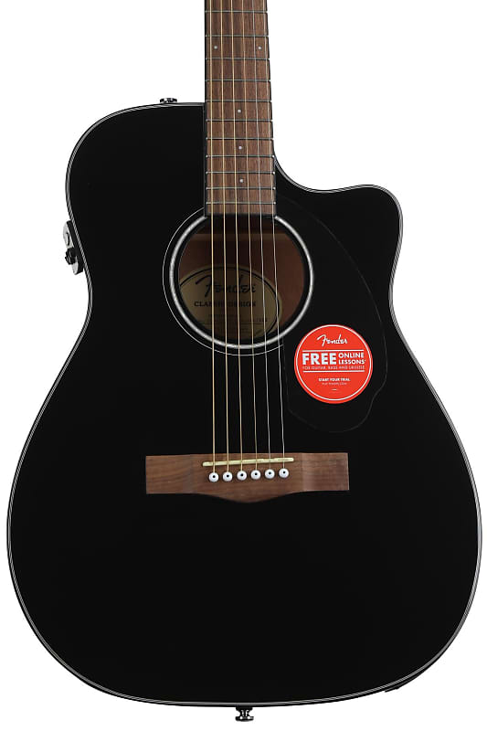 Fender CC-60SCE Acoustic-electric Guitar - Black image 1