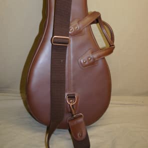 Reunion Blues Leather A Mandolin bag lightly used recent brown image 4