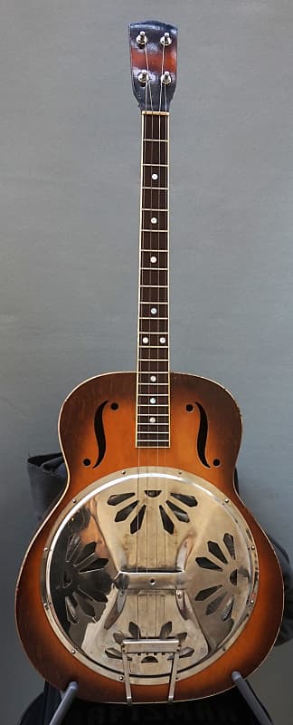 Regal 1930s Vintage Tenor Resonator Guitar In Sunburst Reverb 9369