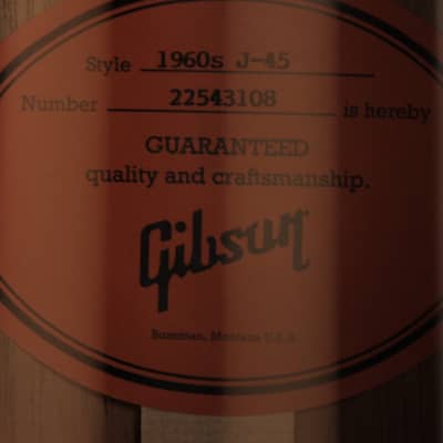 Gibson 60's J-45 Original - EB (#108) image 13