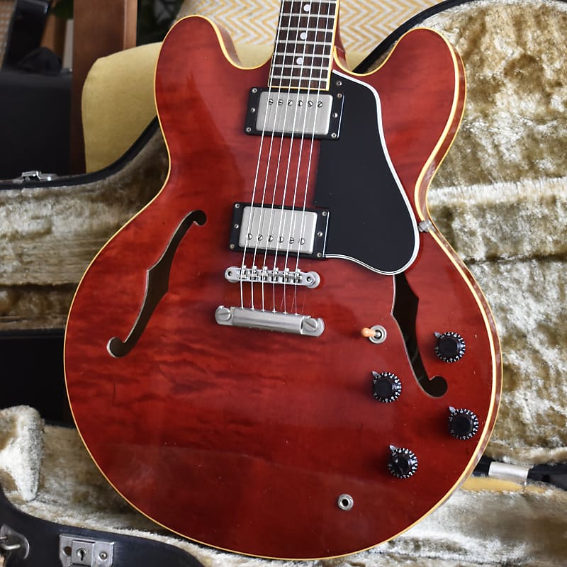 RARE 1981 Burny RSA-100 ’60 ES-335 Reissue Cherry Lacquer w/Tag, Highly  Figured, VH-1, Fret Nibs, Lawsuit Era, MIJ, Japan