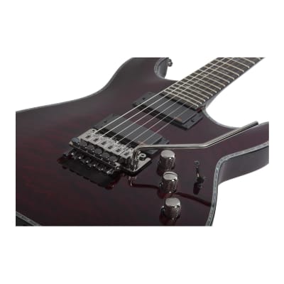 Schecter Hellraiser C-1 FR 6-String Mahogany, Quilted Maple Electric Guitar with Battery Compartment (Right-Handed, Black Cherry) image 5
