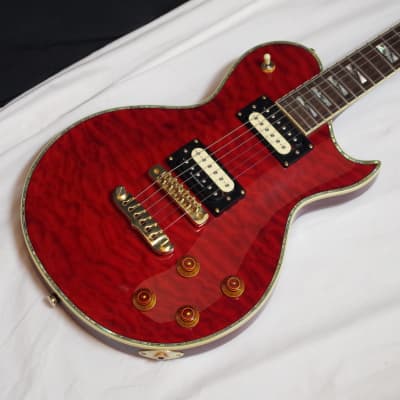 ARIA Anniversary electric GUITAR Red with Case - Used - Made in Korea image 4