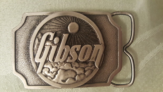 Rare Gibson Guitar Norlin Belt Buckle Pewter Reverb