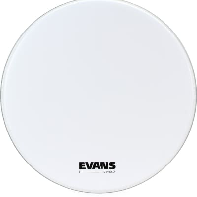 Evans MX2 White Marching Bass Drumhead - 26 inch image 1