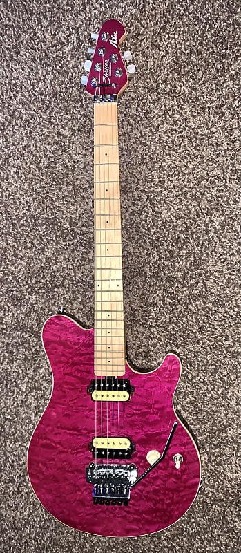 Sterling by Ernie Ball Music Man Ax40 (Evh) floyd rose electric guitar  Translucent pink
