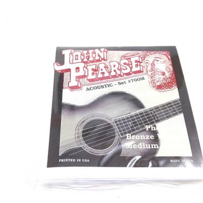 John Pearse Guitar Strings  Acoustic  Medium #700M Phosphor Bronze for sale