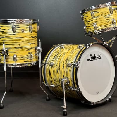 Ludwig 18/12/14" Classic Maple "Jazzette" Outfit Drum Set - Lemon Oyster Pearl image 2