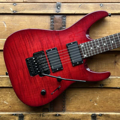 (17676) Jackson DKMG Dinky Body with EMGs - Performer Neck - Floyd Rose - Trans Red for sale