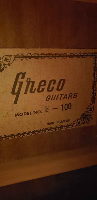 Greco F-100 Dreadnought Acoustic Guitar 1970's Japan | Reverb