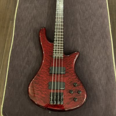Schecter Stiletto Custom-4 Bass 2003-Vampyre Red Satin w/case for sale