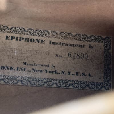 1954 Epiphone  Zephyr Emperor Regent Sunburst Guitar, Bigsby, Lifton, INSANE image 9