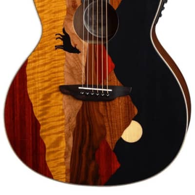 Luna Vista Wolf Tropical Wood Left-Handed Acoustic Guitar w/Case image 2