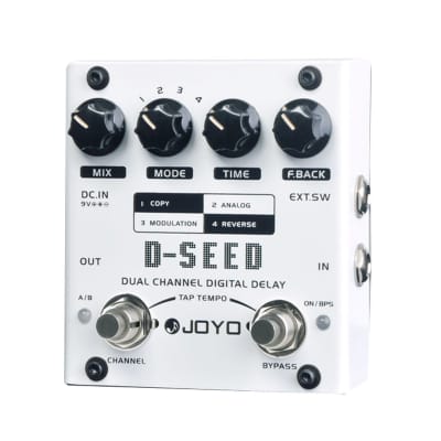 JOYO D-Seed Dual Channel Delay Analog Digital Reverse + Tap Tempo 4 Modes Copy Modulation image 4