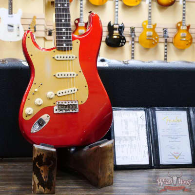 Fender Custom Shop Limited Edition Big Head Stratocaster Jouneyman Relic Hand-Wound Pickups Lefty Left-Handed Candy Apple Red image 7