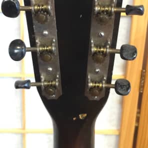 Vintage all original USA Silvertone H4 archtop acoustic F-hole guitar image 7