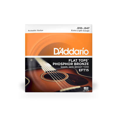 D Addario EFT15 Flat Tops Phosphor Bronze Acoustic Guitar Strings