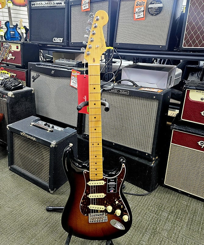 2023 Fender American Professional II Stratocaster, Maple Fingerboard, 3-Color Sunburst w/Case image 1