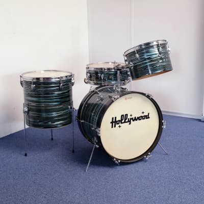 Hollywood Meazzi BOP drumset 18" - 12" - 14" - snare drum 14" x 5" 1960's image 18