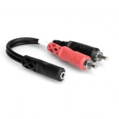 Hosa YMR-197  -  3.5mm (1/8") Stereo (AUX) TRSF to Dual RCA Adapter