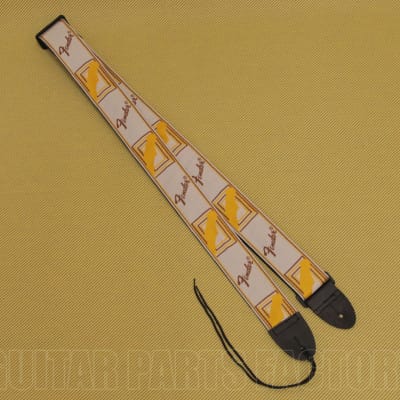 099-0683-000 Genuine Fender Monogram Natural/Brown/Yellow Strap for Guitar/Bass