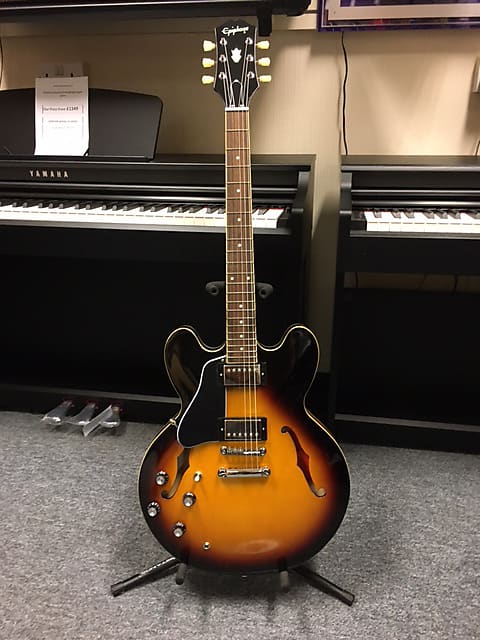 Epiphone Inspired By Gibson ES-335 Left Handed Electric Guitar Vintage Sunburst image 1