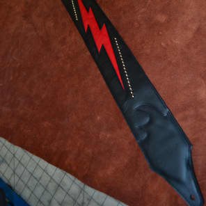 Carlino Red Lightening Bolt Stud 2015 Black Leather, Red Bolt image 10