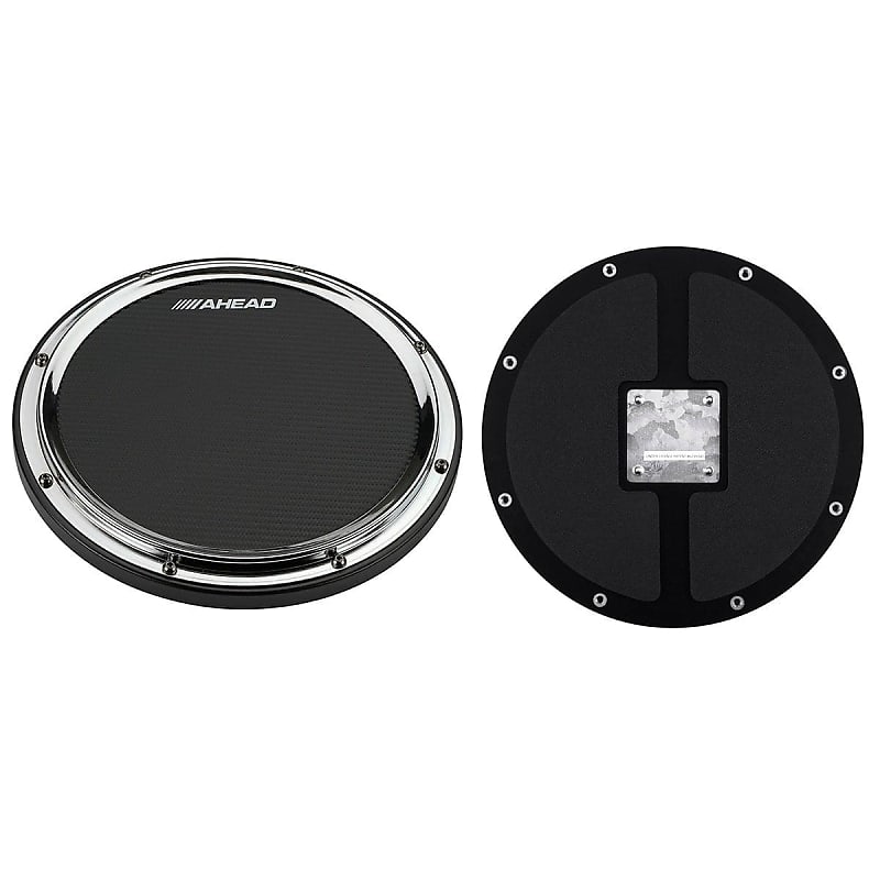 Ahead SHoop Marching Practice Pad 14" Black/Chrome Reverb UK