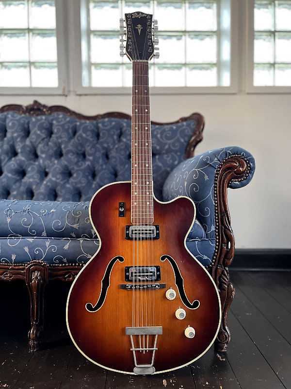 Hofner 457/12 Thinline 1966 - Brunette Burst - Made in | Reverb