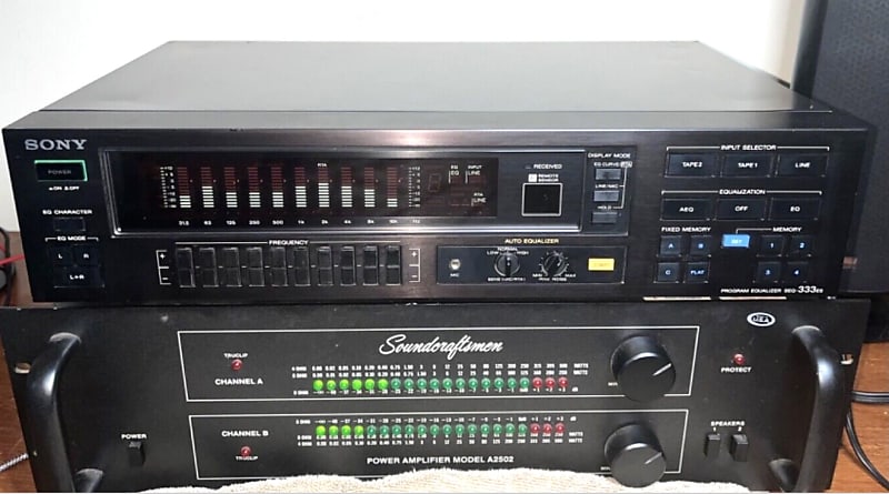Working Sony SEQ-333ES 10 Band Stereo Graphic Equalizer EQ