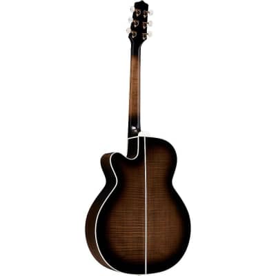 Takamine EF450C Thermal Top Acoustic-Electric Guitar Black Sunburst image 2