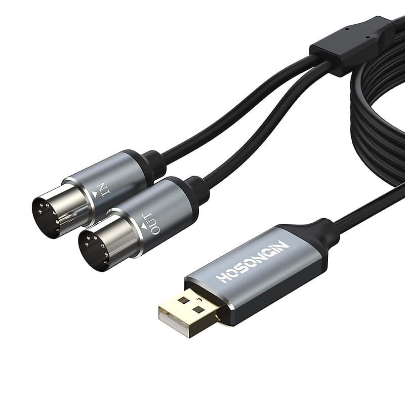 Midi To Usb Cable 6 Feet, Usb To 5-Pin Midi Interface Adapter | Reverb