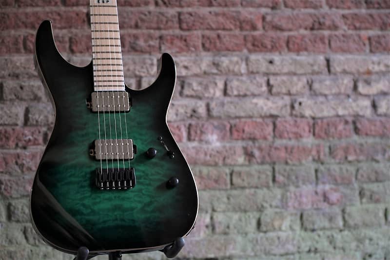 ESP E-II M-II NT BTB - Black Turquoise Burst | Reverb