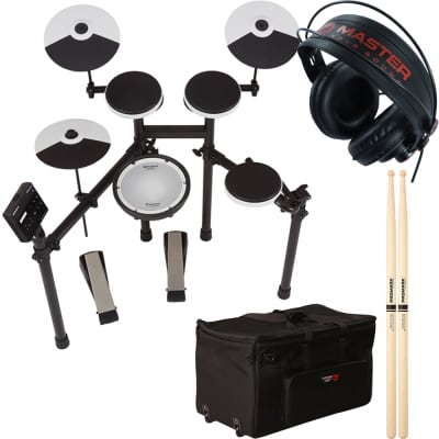 Roland V-Drums TD-02KV 5-Piece Electronic Drum Kit Mesh Head Snare Pad w/ Bag, Headphones & Sticks