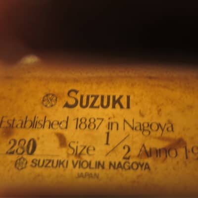 1/2 Size Suzuki No. 280 (Intermediate) Violin, Nagoya, Japan - Full Outfit image 4