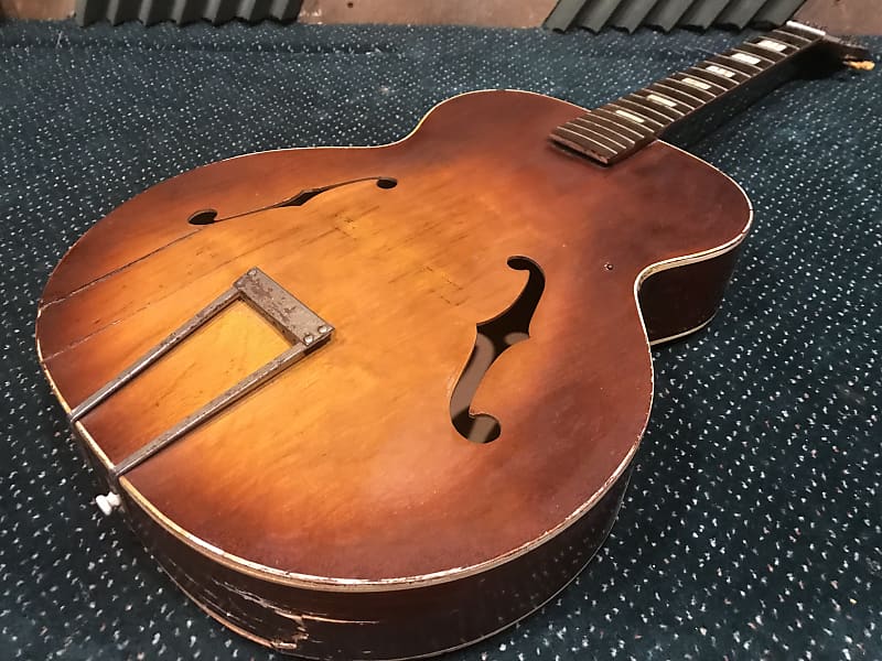 Vintage 1960 Silvertone USA H623 Acoustic Archtop Concert 16" Reverb