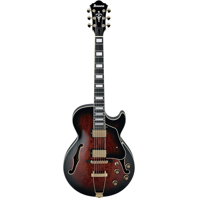 Ibanez AG95QADBS AG Artcore Expressionist Guitar - Dark Brown Sunburst image 1