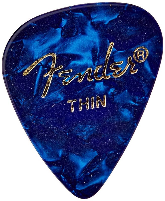 Fender 351 Premium Celluloid Guitar Picks - BLUE MOTO, THIN 144-Pack (1 Gross) image 1