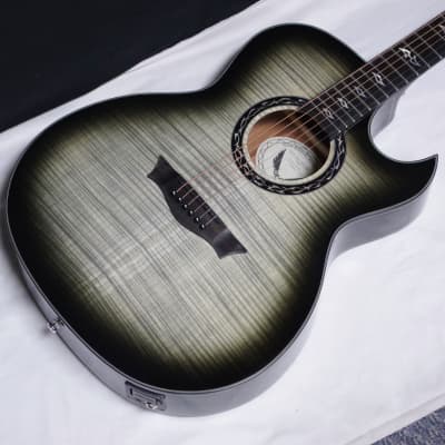 DEAN Exhibition Ultra FM Acoustic/Electric guitar w/Fishman USB - Charcoal Burst w/ Hard Case image 4