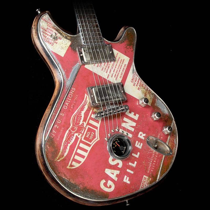 McSwain Gasoline SM-2 Electric Guitar Oil Can Graphics image 1
