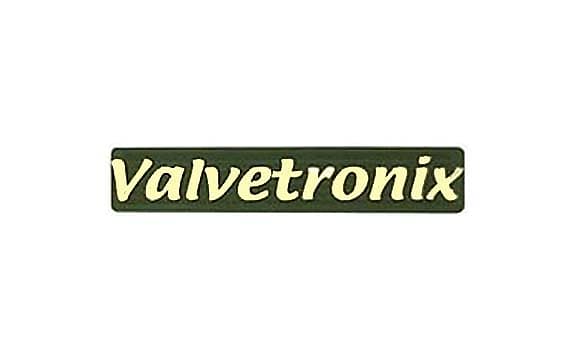 Vox Valvetronix Logo with Gold Letters and Two Mounting Pins Bild 1