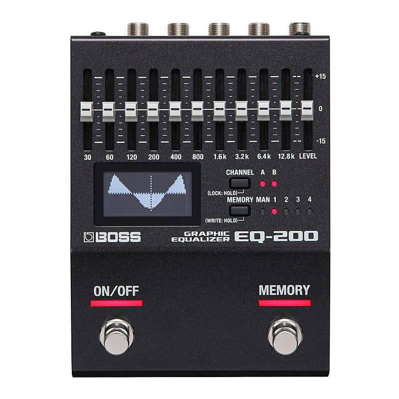 BOSS EQ-200 Dual 10-Band EQs Visual EQ Display Deep Real-Time Control MIDI I/O Graphic Panel Lock Function Compact Equalizer Pedal for Guitar and Bass image 1