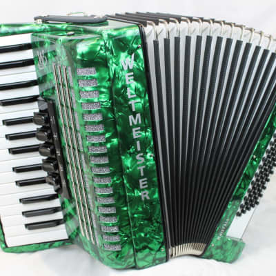 NEW Green Weltmeister Kristall Piano Accordion LMM 30 60 image 1