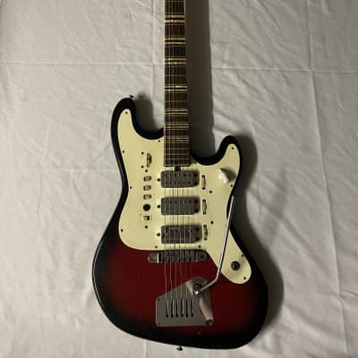 Hofner Höfner Galaxie 176 Electric Guitar W/ Case Vintage 1960s Red Burst for sale