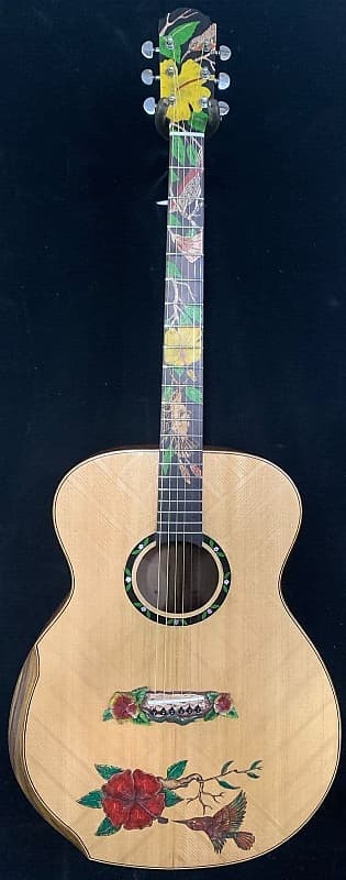 Blueberry Baritone Acoustic Guitar - Handmade and Build to Order image 1