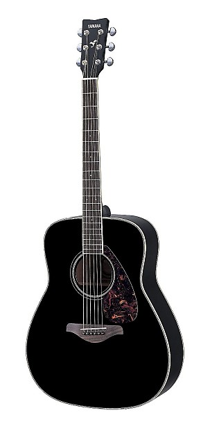 Yamaha FG720S-BL Dreadnought Acoustic Guitar Black image 1